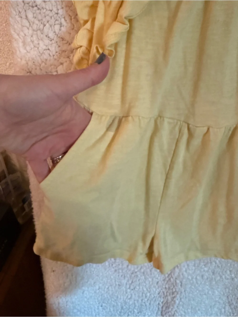 Toddler Girls’ Buttercream Yellow Play Romper 3T